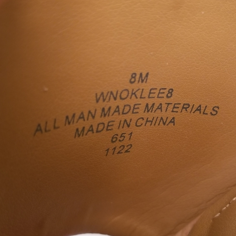 Nine West Sandals Wnoklee8 Size 8M Beige Block 3.5 Inch Heel - Picture 6 of 6